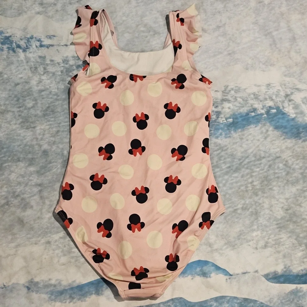 Hanna‎ Andersson Minnie Mouse One Piece Swimsuit Girls Size 12